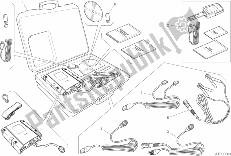 Todas as partes de Testador Dds (2) do Ducati Monster 1200 R USA 2019